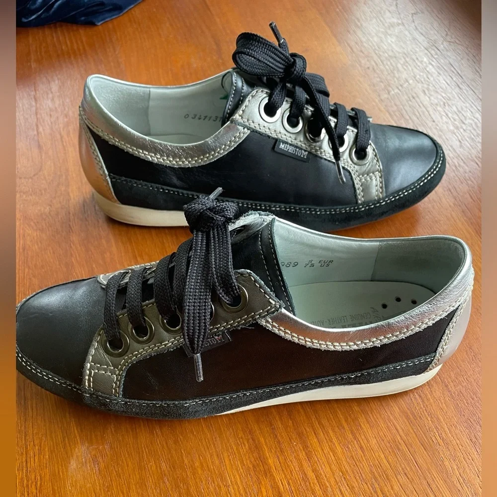 Mephisto Bretta Black and Silver Sz 7.5 - Picture 5 of 10